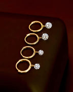 Starlet Drop – Drilled Diamond Charm Earrings