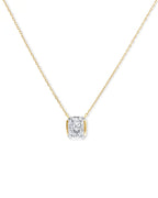 Aurea Prism – Radiant Diamond Pendant Necklace