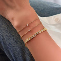 Stella Grace – Pear Diamond Gold Bracelet