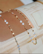 Celeste Drilled Diamond Sequin Chain Necklace