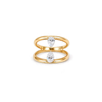 Marlow Twin Pear Diamond Ring