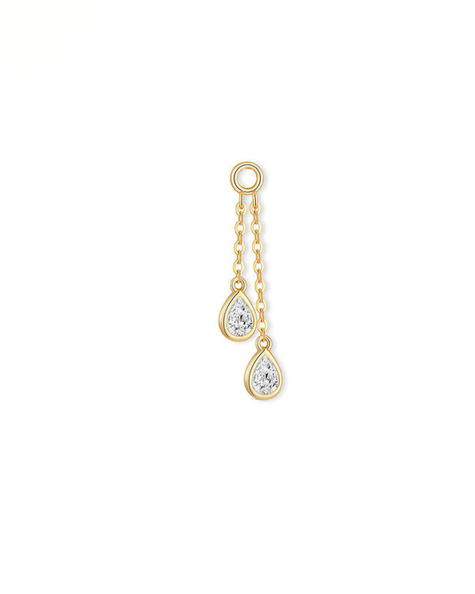 Aurelle Swing– Pear Diamond Earrings Charm