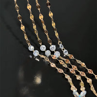 Celeste Drilled Diamond Sequin Chain Necklace