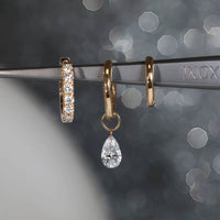 Nova Drop – Pear Drilled Diamond Earring