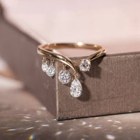 Liora Drift – Open Pear & Round Diamond Ring