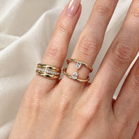 Marlow Twin Pear Diamond Ring
