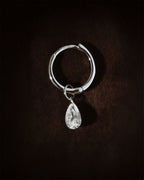 Nova Drop – Pear Drilled Diamond Earring