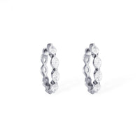 Vela Loop – Marquise Diamond Huggie Earrings