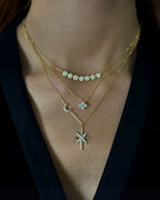 Ivy Spark – Four Stone Lucky Clover Necklace