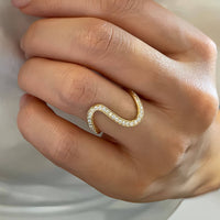 Serra Flow – Diamond Fine Waves Ring