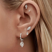 Serein Drop – Marquise Diamond Stud Earrings with Pear Dangle