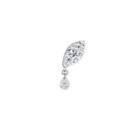 Serein Drop – Marquise Diamond Stud Earrings with Pear Dangle