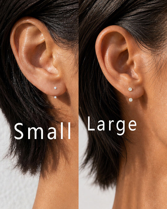 Marwen L-Shape Diamond Stud Earrings