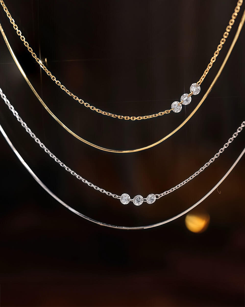 Astra Beam – Triple Diamond Layered Bracelet