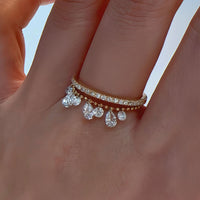 Celeste Arc – Pear Shaped Diamond Ring Adjustable