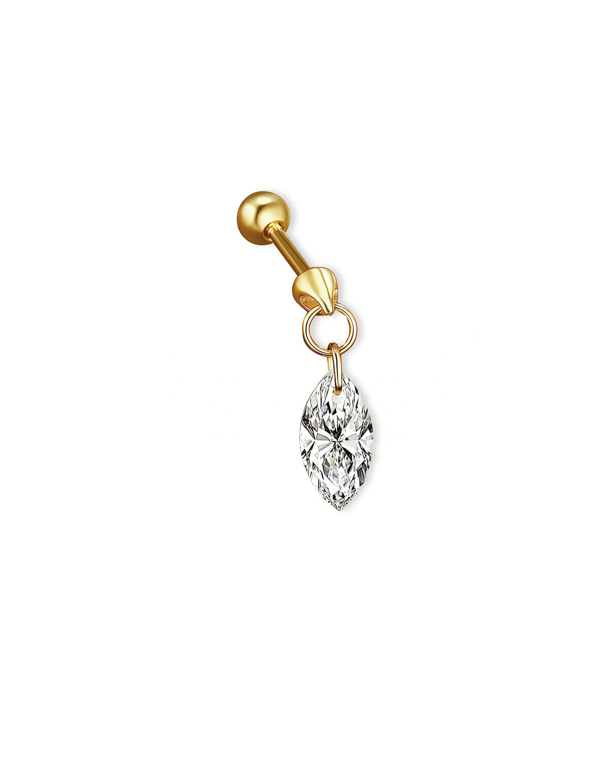 Mira Shapes – Drilled Lab Diamond Stud Earrings