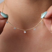 Elysia Diamond Station Necklace