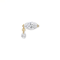 Serein Drop – Marquise Diamond Stud Earrings with Pear Dangle