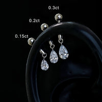 Mira Shapes – Drilled Lab Diamond Stud Earrings