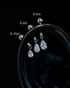 Mira Shapes – Drilled Lab Diamond Stud Earrings