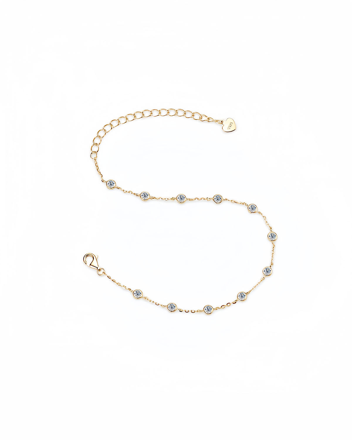 Elora Glint - Dainty Diamond Gold Bracele