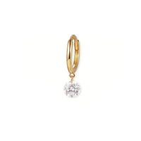 Starlet Drop – Drilled Diamond Charm Earrings