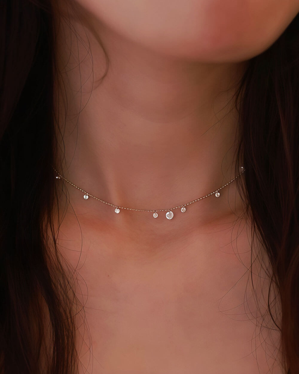 Stella Flow – 11 Diamonds Bead Necklace