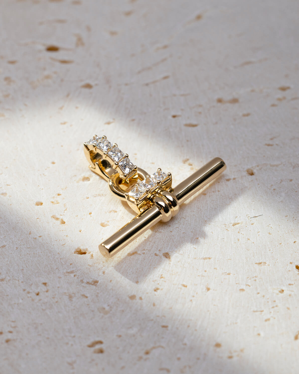 Vela Princess Lab Diamond T Bar Pendant