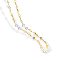 Celeste Drilled Diamond Sequin Chain Necklace