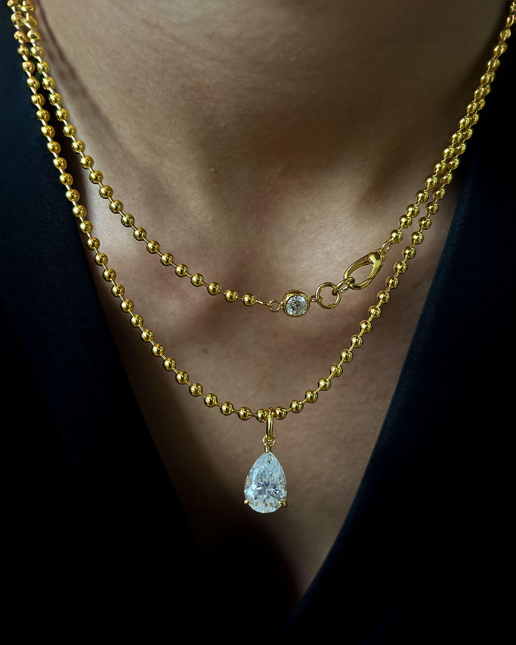 Lina Glow – Half Carat Beaded Necklace