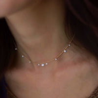 Stella Flow – 11 Diamonds Bead Necklace