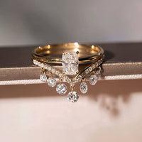 Nova Vee – Drilled Round Diamond Stacking Ring
