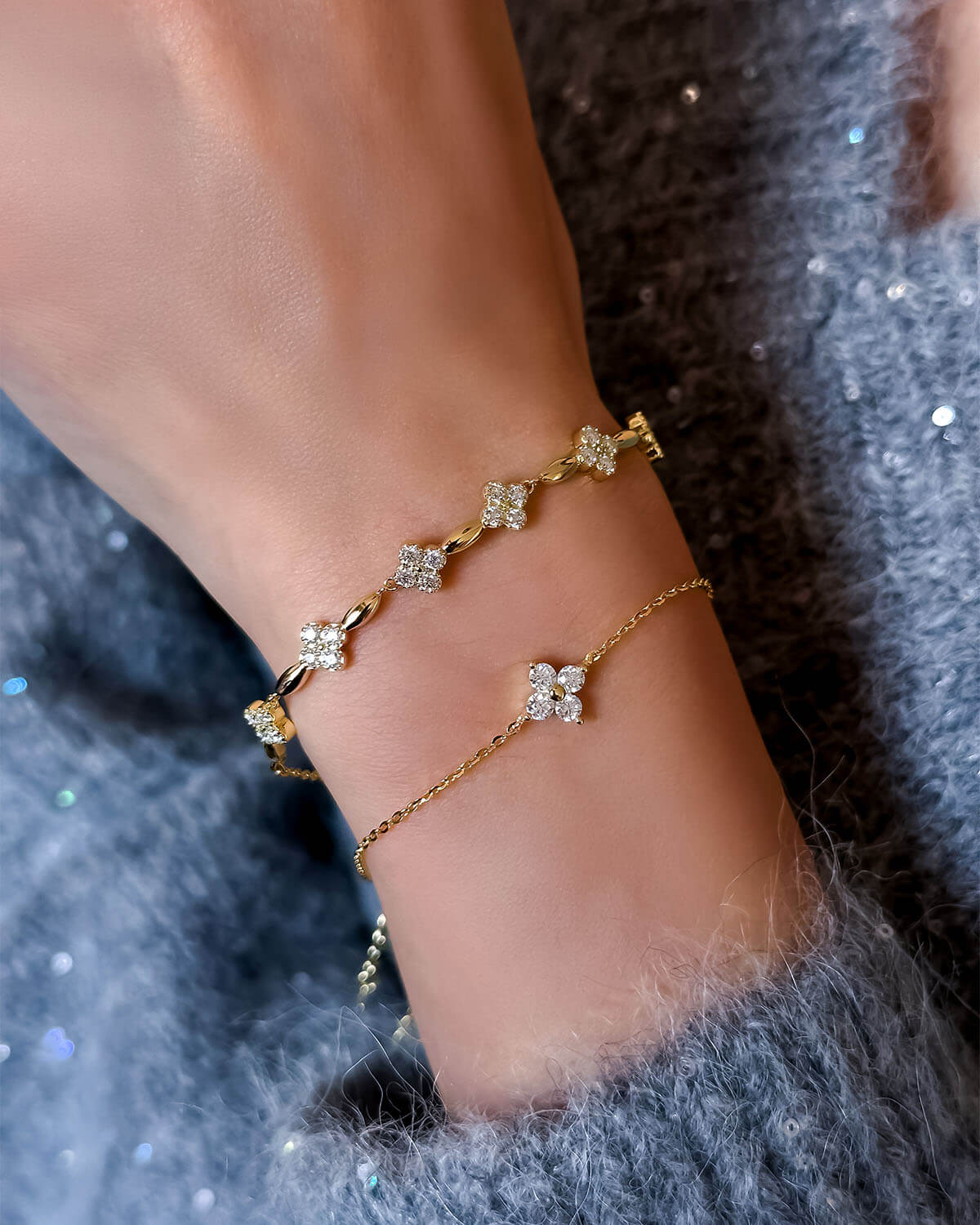 Lucky Charm – Clover&Leaf Bracelet