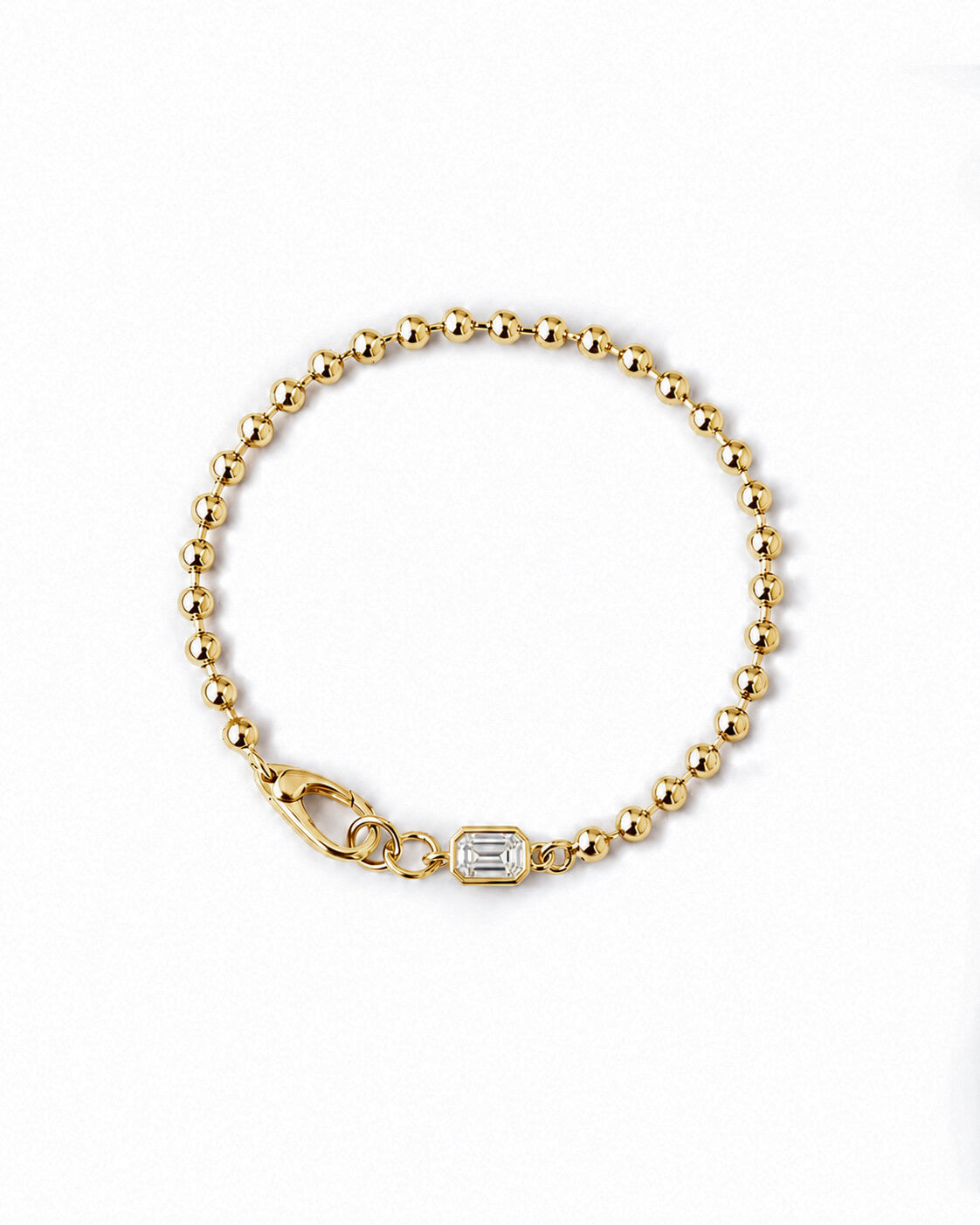 Kiora Bezel Diamond Bead Bracelet