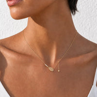 Solea Diamond Tennis Racket Necklace