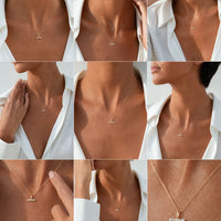 Aveline Small Diamond T Bar Necklace