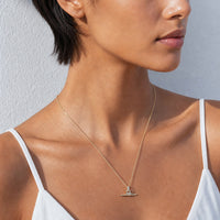 Vela Princess Lab Diamond T Bar Pendant