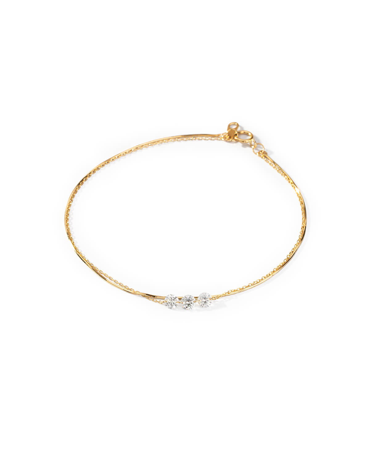 Astra Beam – Triple Diamond Layered Bracelet