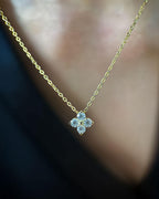 Ivy Spark – Four Stone Lucky Clover Necklace