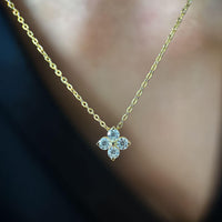 Ivy Spark – Four Stone Lucky Clover Necklace
