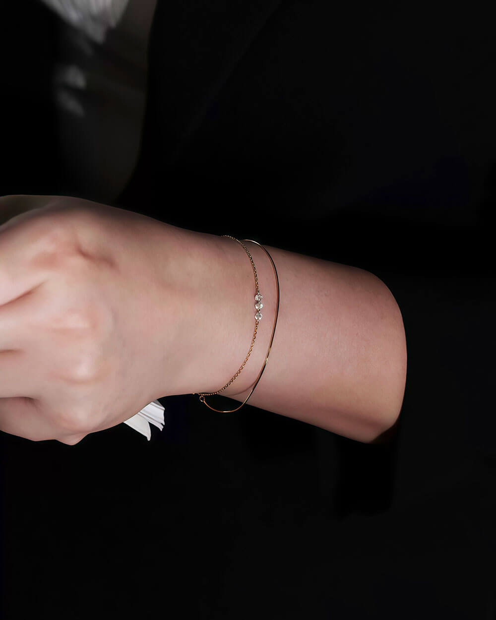 Astra Beam – Triple Diamond Layered Bracelet