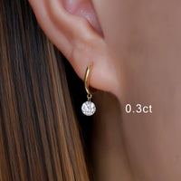 Starlet Drop – Drilled Diamond Charm Earrings