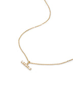 Aveline Small Diamond T Bar Necklace