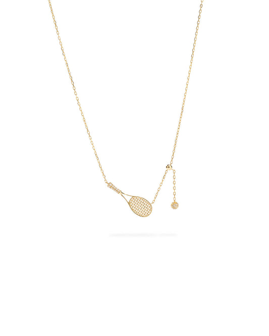 Solea Diamond Tennis Racket Necklace
