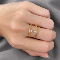 Marlow Twin Pear Diamond Ring