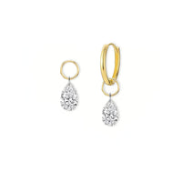 Nova Drop – Pear Drilled Diamond Earring