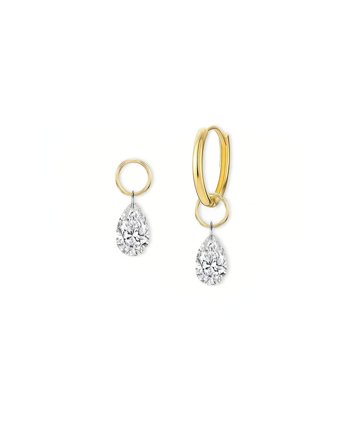 Nova Drop – Pear Drilled Diamond Earring