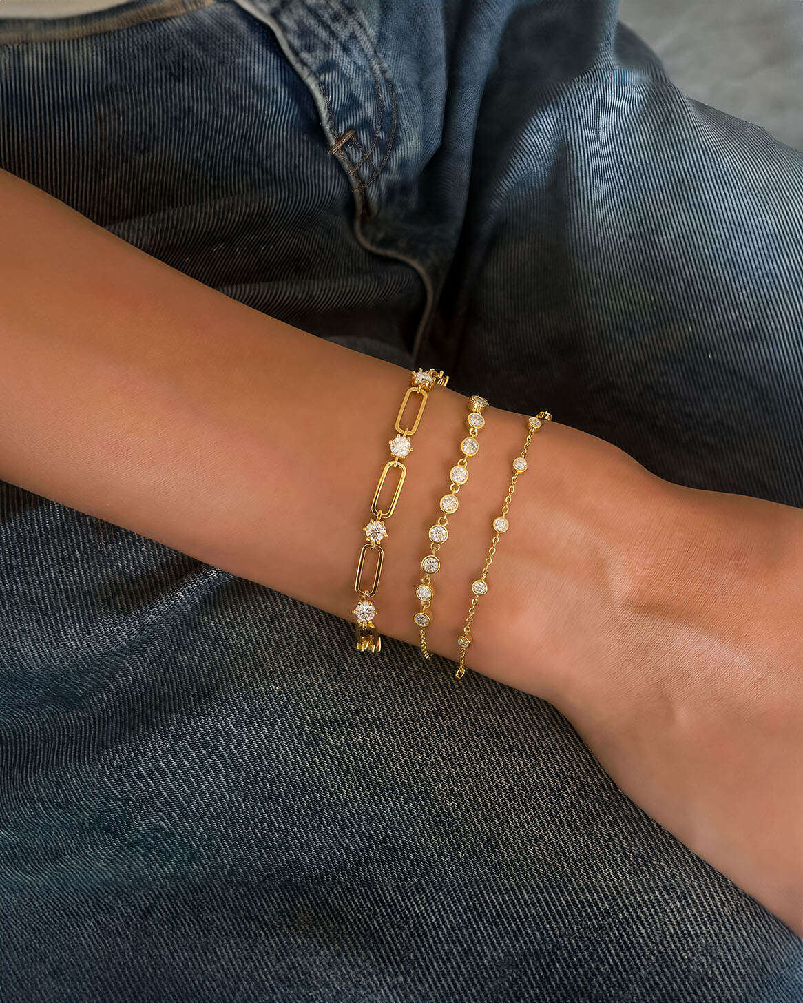 Celeste Link – Openwork Diamond Bracelet
