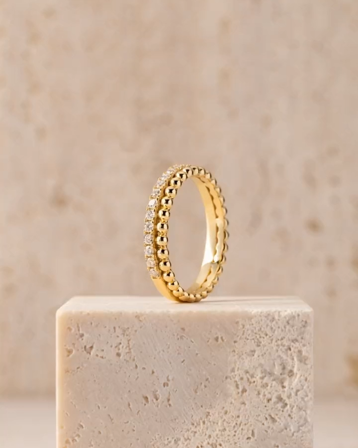 Sienna Beaded Diamond Eternity Ring