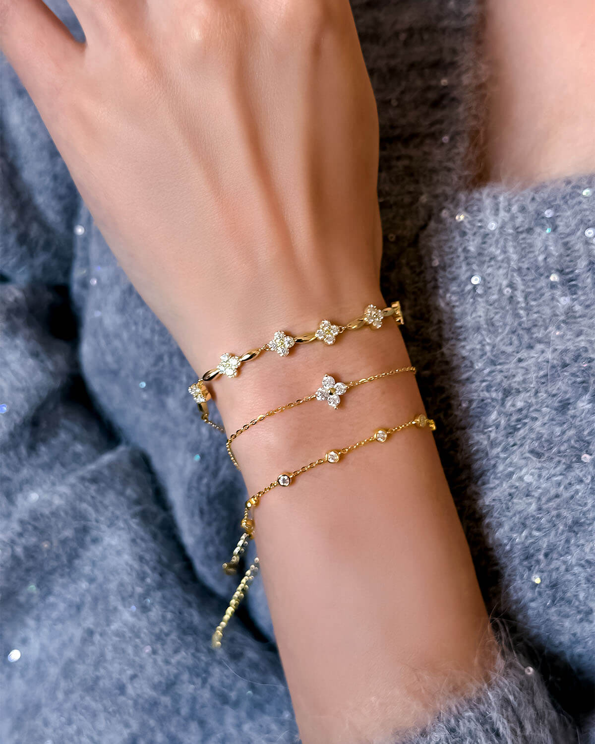 Lucky Charm – Clover&Leaf Bracelet